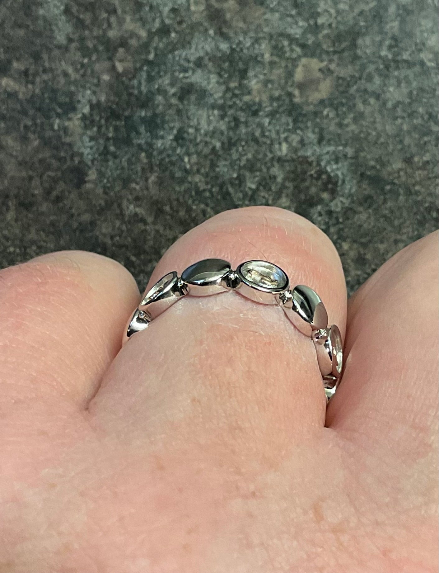 Unisex Clogau Tree of Life Insignia Capstones ring in silver and rose gold sizes N and R (RRP £159)