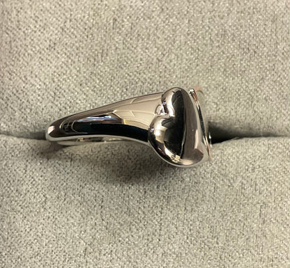 Clogau Cwtch Double Heart ring in silver and rose gold size M and P RRP £159