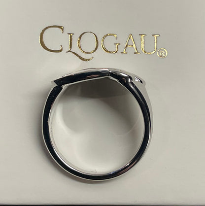 Clogau Cwtch Double Heart ring in silver and rose gold size M and P RRP £159