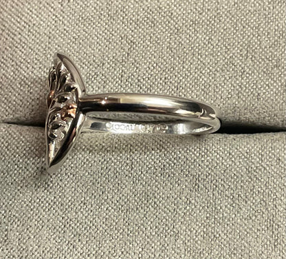 Clogau Tree of Life Circle ring in silver and rose gold size R