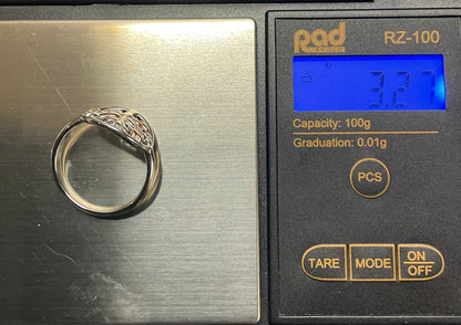 Clogau Tree of Life Circle ring in silver and rose gold size R