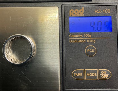 Clogau Honey Bee On Honeycomb wide band ring in silver and rose gold size Q