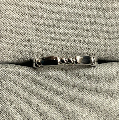 Clogau Cariad Morse Code ring in silver and rose gold size O