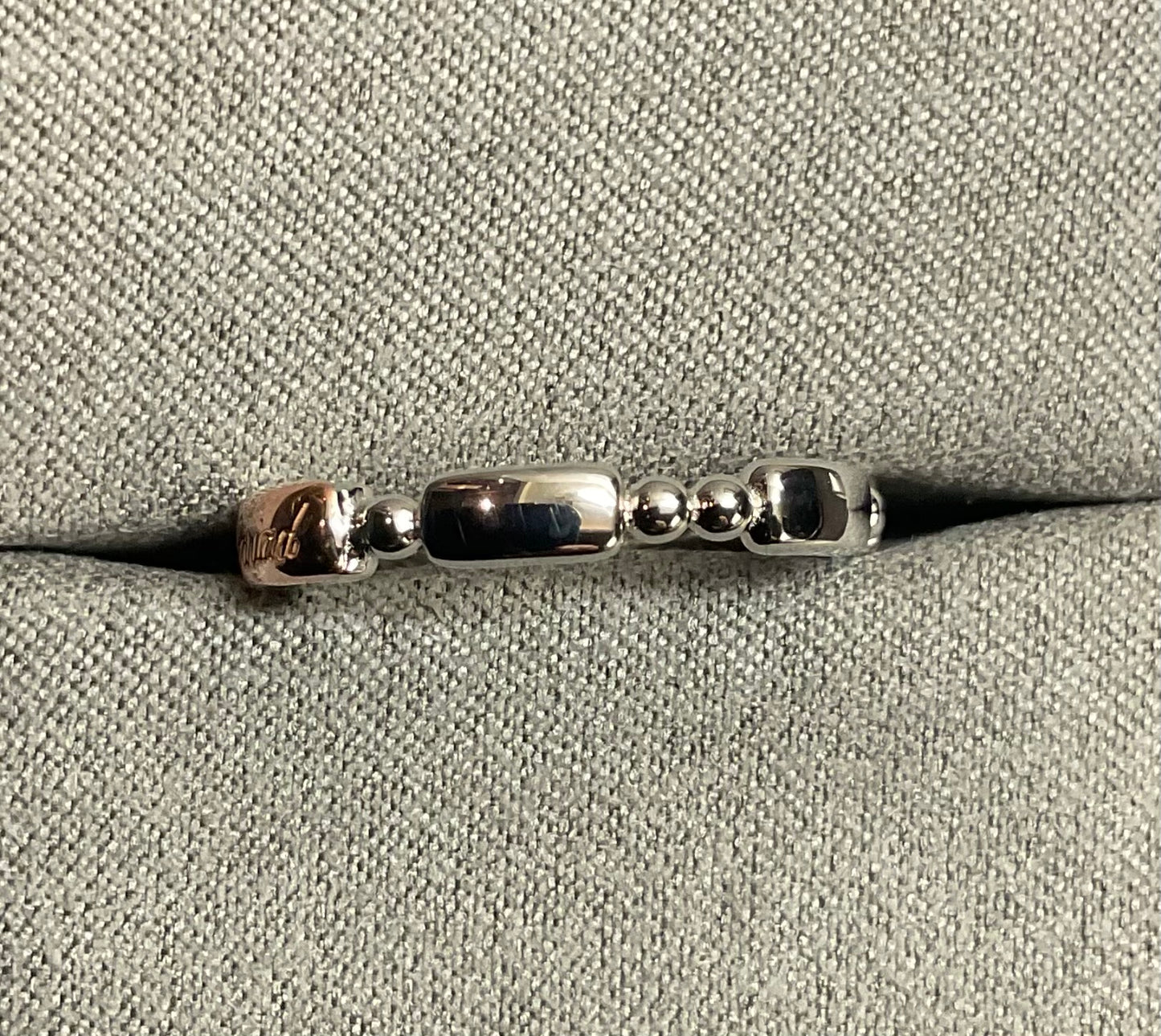 Clogau Cariad Morse Code ring in silver and rose gold size O