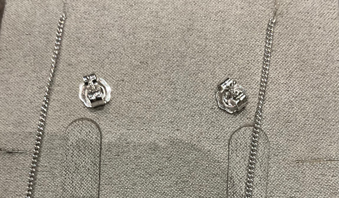 clogau Heartstrings necklace and earrings set in silver & rose gold