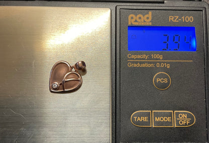 Clogau 9ct Tree of Life Diamond Heart rose gold pendant