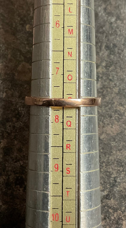 9ct Amethyst and Diamond Rose gold cocktail ring size P