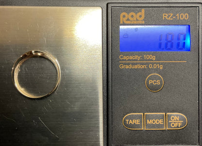 9ct yellow gold 0.25ct Diamond wishbone ring size P