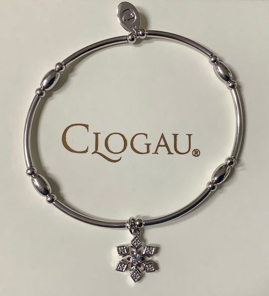 New Clogau Snowflake affinity bead bracelet white topaz silver and rose gold