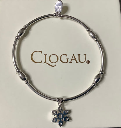 New Clogau Snowflake affinity bead bracelet white topaz silver and rose gold