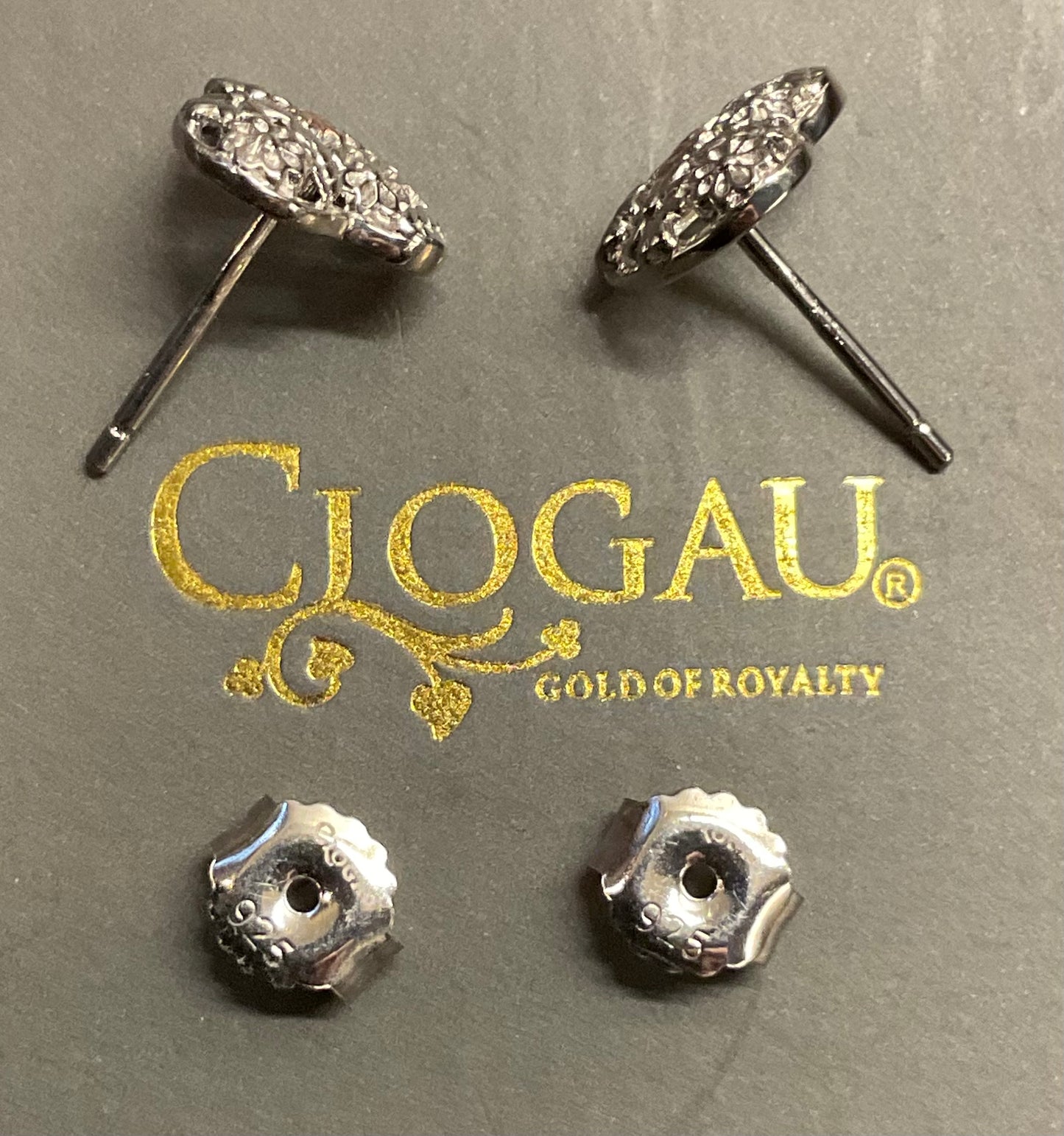 Clogau Flower Heart earrings in silver and rose gold RARE!