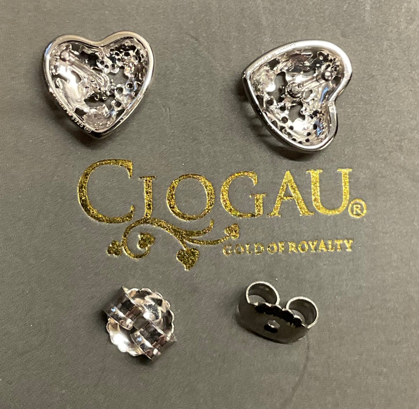 Clogau Flower Heart earrings in silver and rose gold RARE!