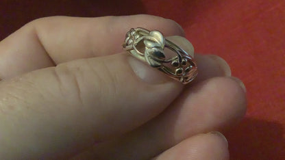 Clogau 9ct yellow and rose gold Tree of Life design ring size L