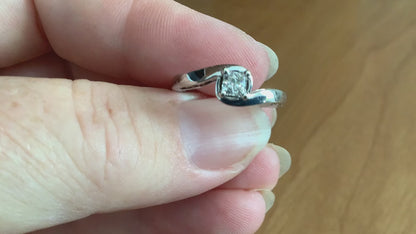 Clogau 9ct Diamond Fairy-Tale 0.31ct engagement ring K white rose gold RRP £1800