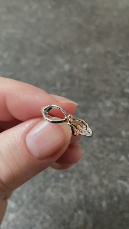 Clogau Tree of Life Unity ring size P in silver and rose gold