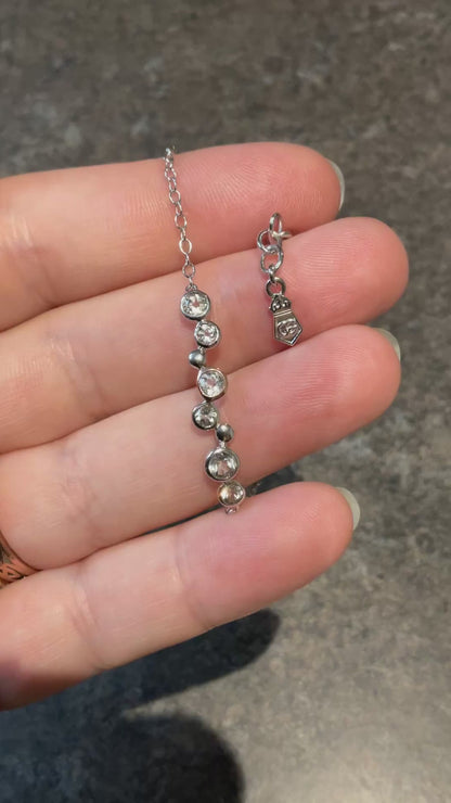 Clogau Celebration White Topaz bracelet in silver a rose gold 16-18.5cm