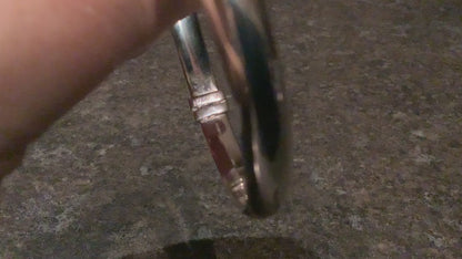 925 Oval hinge bangle silver BIANCA HALLMARKED bracelet in BIANCA pouch