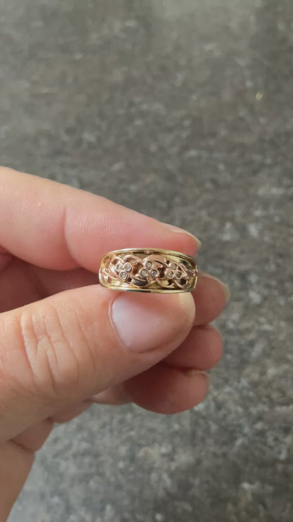Clogau 9ct Diamond Cariad Am Byth William and Kate Wedding ring size K 4.57g