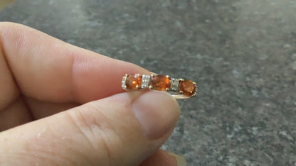 9ct Malaia garnet and diamond ring size N1/2 yellow gold with certificate