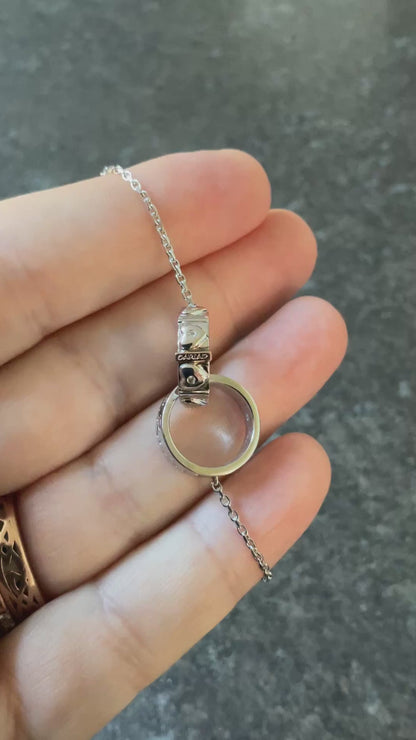 Clogau Cariad Links white topaz hearts bracelet in silver and rose gold