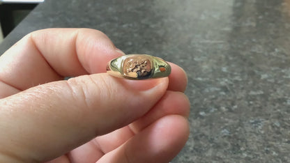 Clogau 9ct Dragon Signet ring S yellow & rose gold 5.65g Unisex gents RRP £620