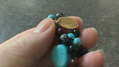 Lola Rose Dillon Moroccan mix adjustable semi-precious stone 6 strand bracelet