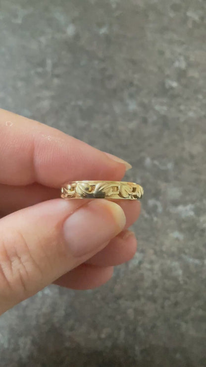 Clogau 18ct Solid Yellow Gold Tree of Life Cariad Wedding ring size P 6.29g