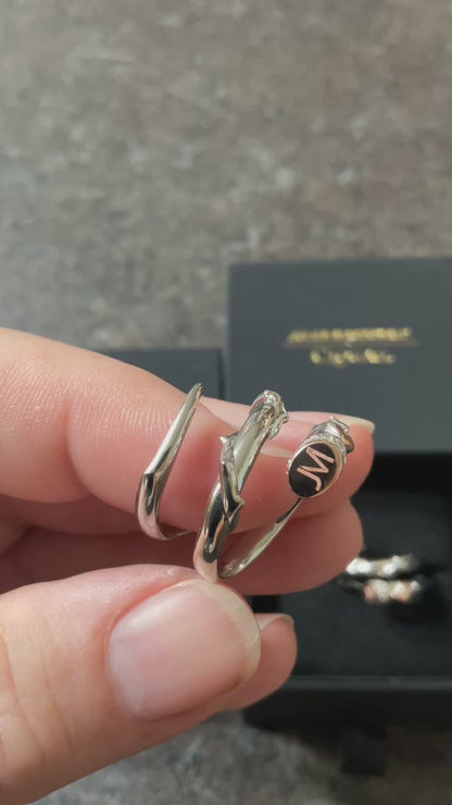 Clogau Betrayal ring by Julien MacDonald in silver and rose gold size N