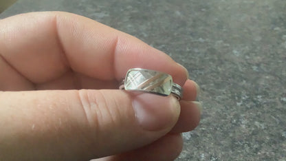 Clogau Tartan Slim ring size R Unisex ladies gents silver and rose gold RRP £129