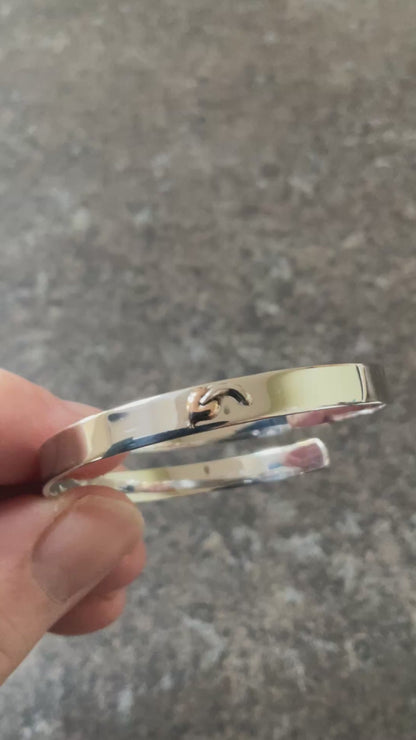 Clogau Cariad Bach ‘Little sweetheart’ baby Christening bangle in silver and rose gold RRP £209