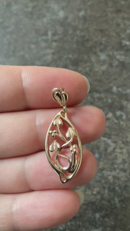 Clogau Vintage 9ct Tree of Life Elliptical Pendant in yellow and rose gold (no chain)