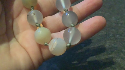 Lola Rose semi-precious Agate round bead adjustable bracelet in pouch